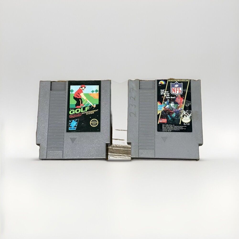 Nintendo NES NFL Game Power Play Series & Golf NES 1985